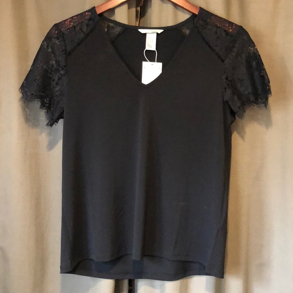 Black Lace sleeve top